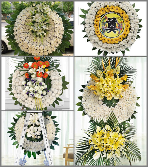 山东济宁泗水县泉林镇西泽沟村花圈速递